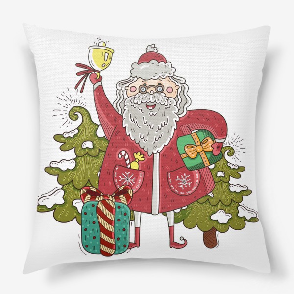 Подушка «Милый Дед Мороз с ёлочкой и подарком»