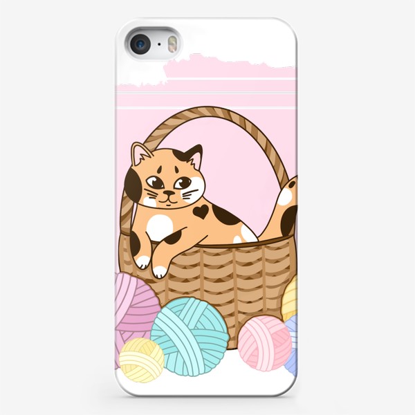 Чехол iPhone «Рукоделие и тёплые коты»
