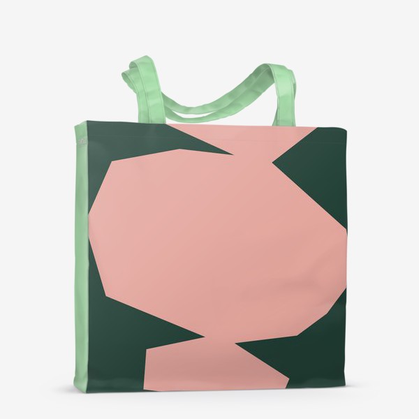 Сумка-шоппер &laquo;Абстрактная фигура на зеленом фоне / Abstract shape on green background&raquo;