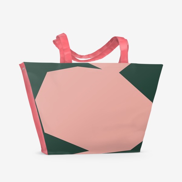 Пляжная сумка «Абстрактная фигура на зеленом фоне / Abstract shape on green background»