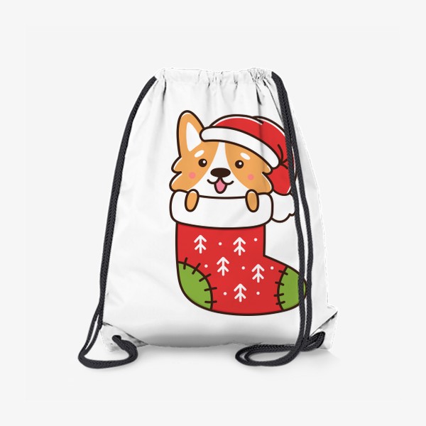 Рюкзак «Корги в рождественском носке»