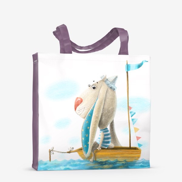 Сумка-шоппер «Кролик в лодке»