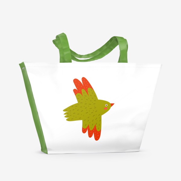 Пляжная сумка &laquo;Зеленый попугай&raquo;