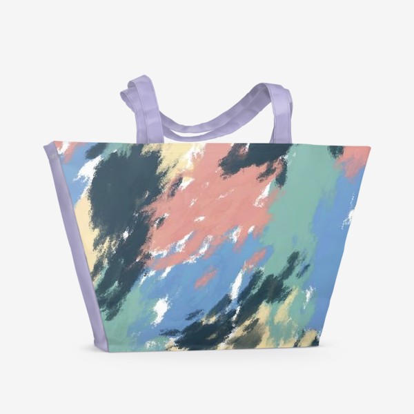 Пляжная сумка «Абстрактный паттерн с разноцветными пятнами / Abstract pattern with colourful spots»