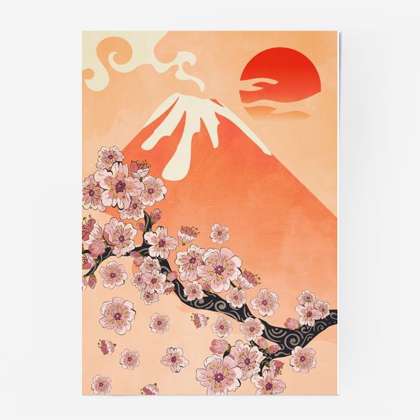 Постер «Ветвь сакуры и вулкан»