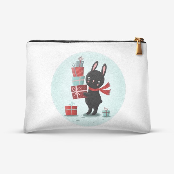 Косметичка «Черный кролик - символ 2023 года с подарками»
