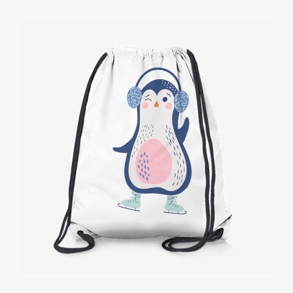 Рюкзак «Забавный пингвин на коньках»