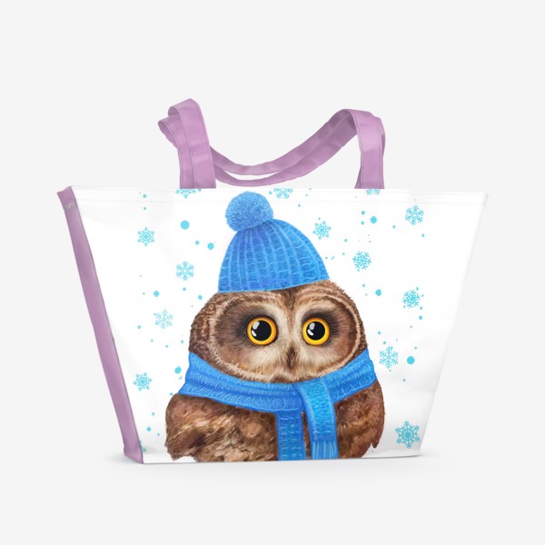 Пляжная сумка «Зимняя сова»
