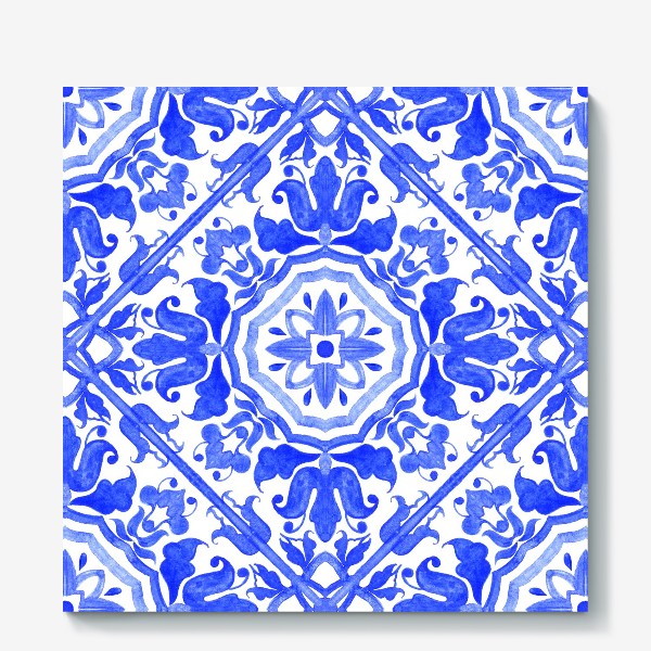 Холст «Азулежу, синяя португальская плитка»