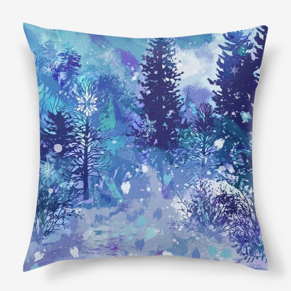 Подушка «Зимний  лес»