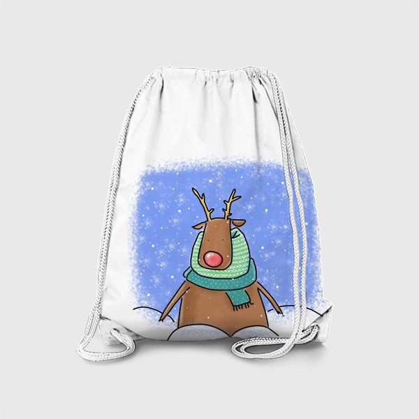 Рюкзак «Рождественский олень в снегу»