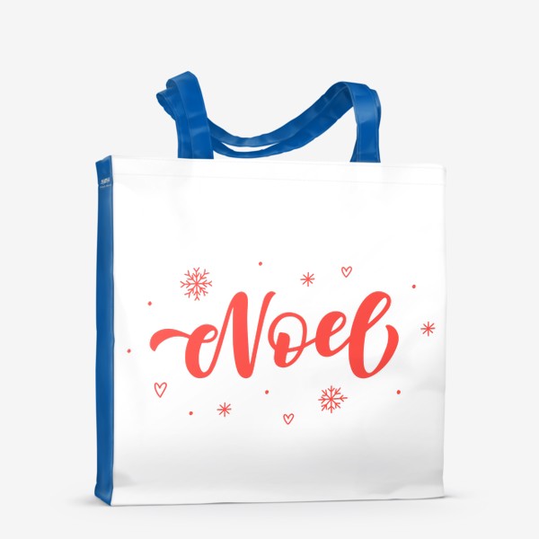 Сумка-шоппер «Надпись Noel, С Рождеством, леттеринг»