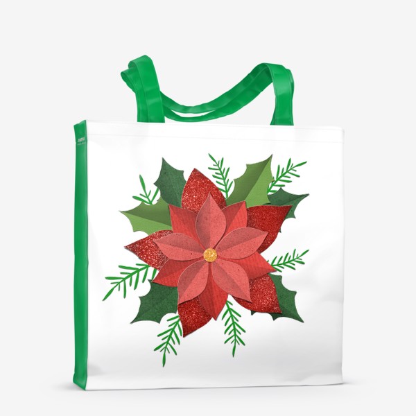 Сумка-шоппер «Рождественский цветок»