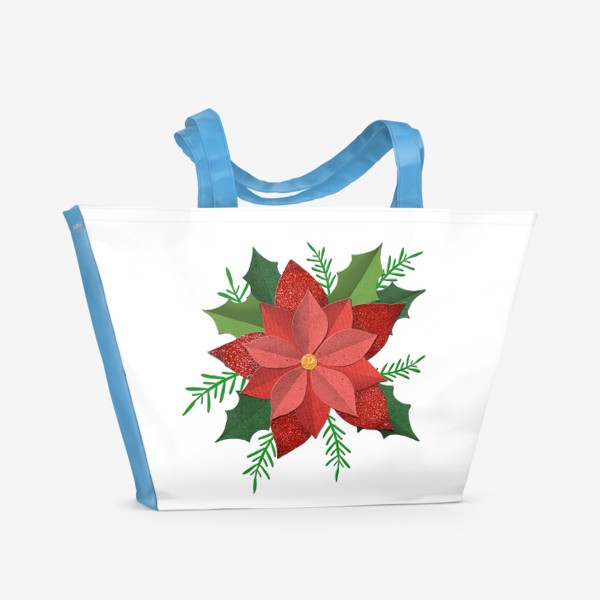 Пляжная сумка «Рождественский цветок»