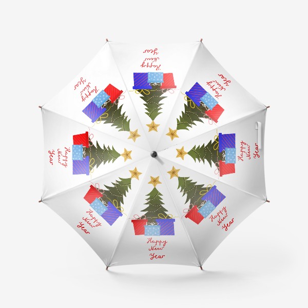 Зонт «Елка с подарками. Новый год.»