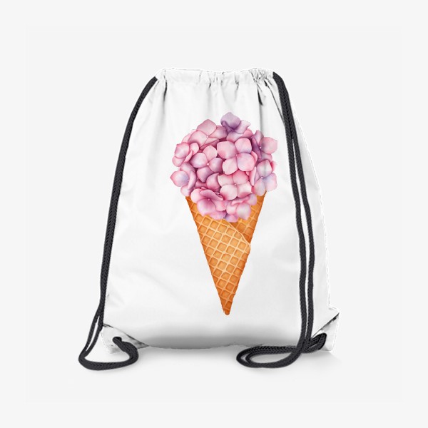 Рюкзак «Мороженое с цветами гортензии»