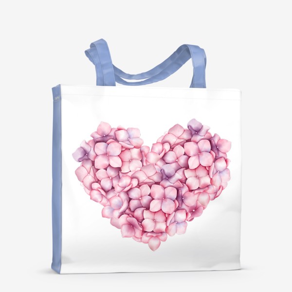 Сумка-шоппер «Сердце из цветов гортензии»