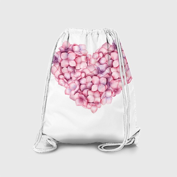 Рюкзак «Сердце из цветов гортензии»