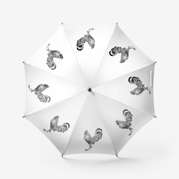 Зонт «Красивый петух с перьями идет»