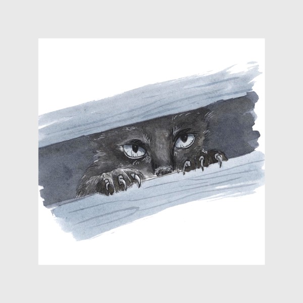 Скатерть «черная кошка прячется когти»