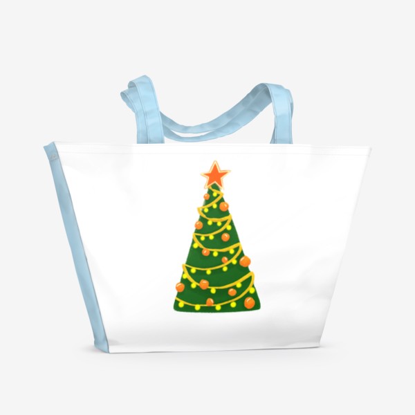 Пляжная сумка &laquo;Новогодняя праздничная елка&raquo;