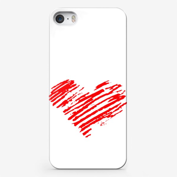 Чехол iPhone «сердце красное»