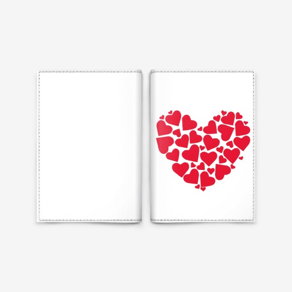 Обложка для паспорта «сердечки. коллаж»