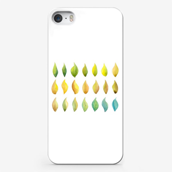 Чехол iPhone «Осенние листья в акварели»