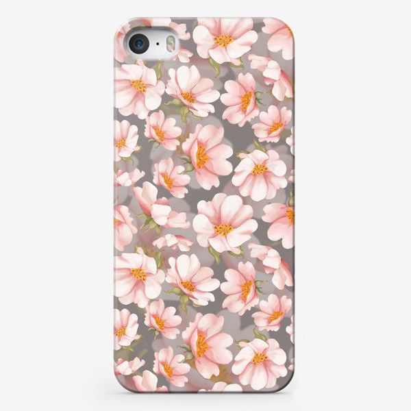 Чехол iPhone «Розовые цветы шиповника»