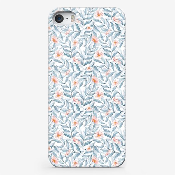 Чехол iPhone «Нежные цветы и листья»