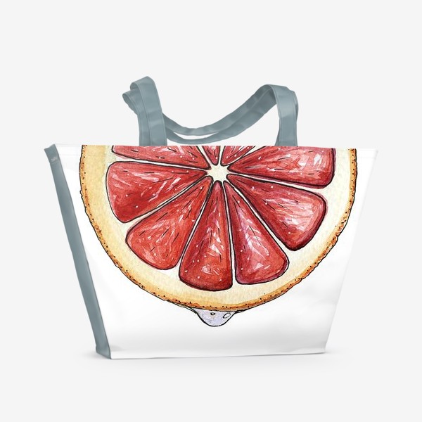 Пляжная сумка «Красный апельсин / грейпфрут»