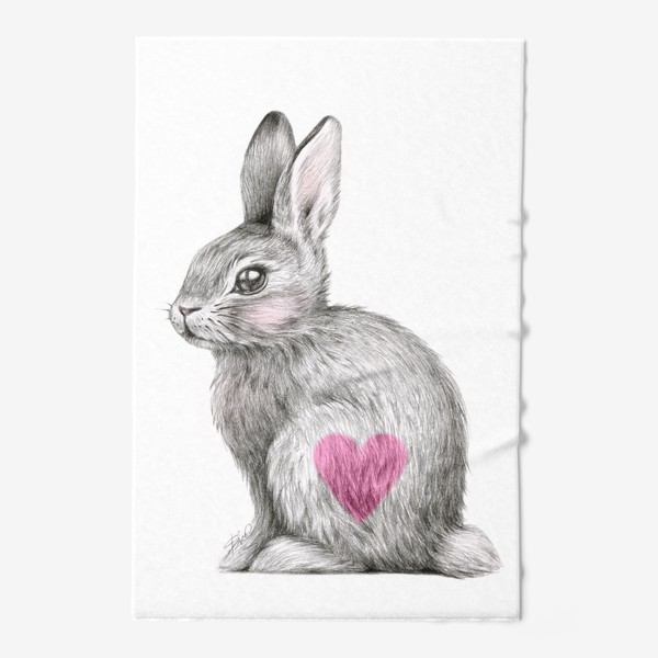 Полотенце «Заяц любви (кролик, любовь, сердце)»