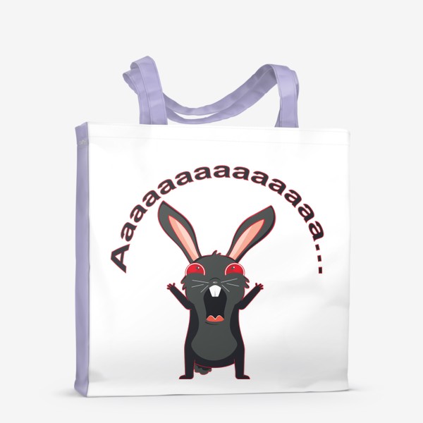 Сумка-шоппер «Черный кролик кричит»