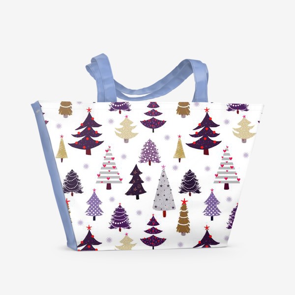 Пляжная сумка «Новогодний лес»