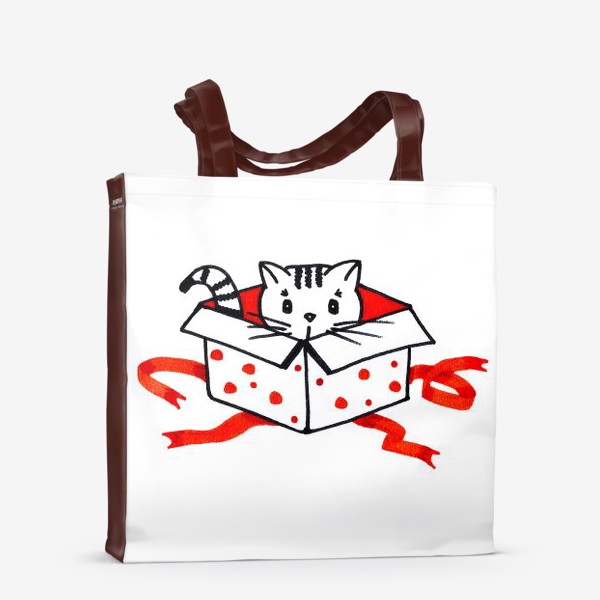 Сумка-шоппер «Котёнок в коробке»