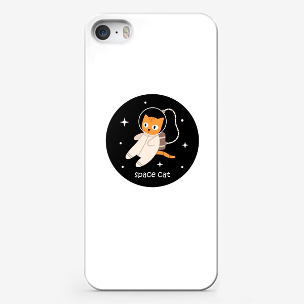 Чехол iPhone «забавный кот космонавт | space cat»