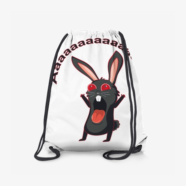 Рюкзак «Черный кролик орет как сумасшедший»