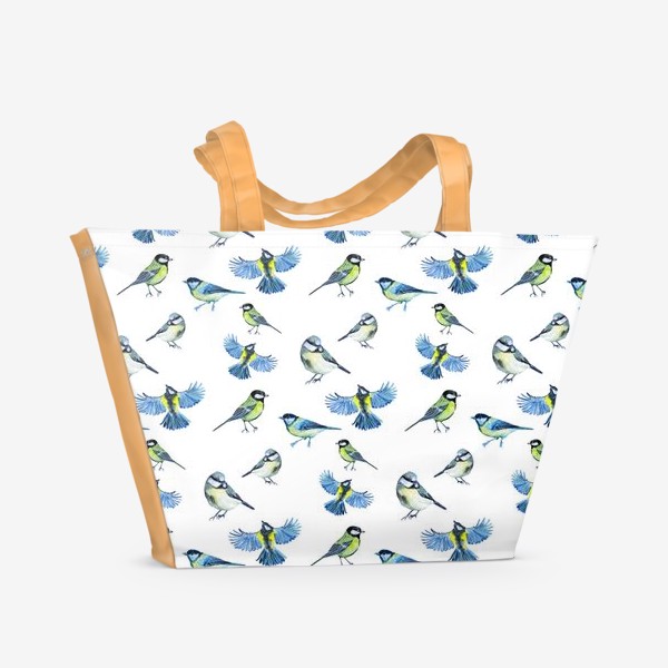 Пляжная сумка «Птички-синички»