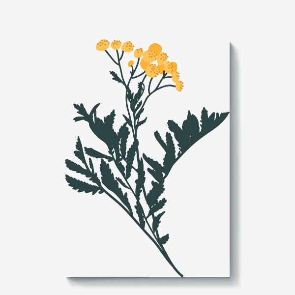 Холст «Желтые полевые цветы / Yellow wildflowers»