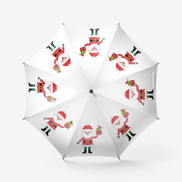 Зонт «Дед Мороз, Санта Клаус с подарками»