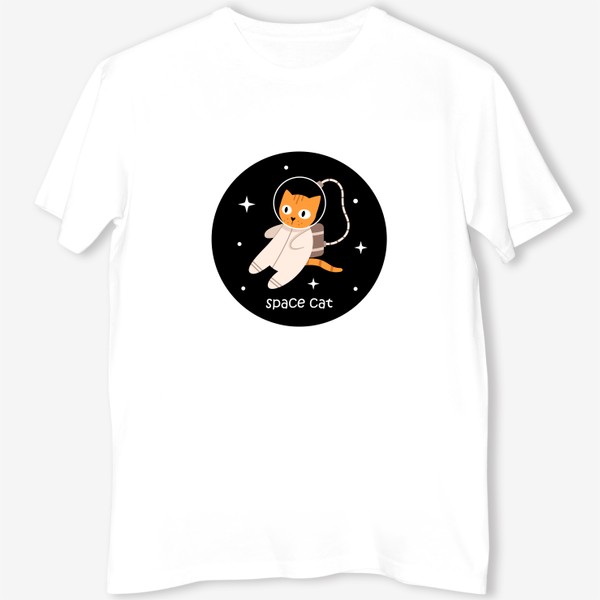 Футболка «забавный кот космонавт | space cat»