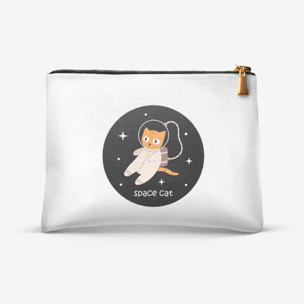 Косметичка «забавный кот космонавт | space cat»