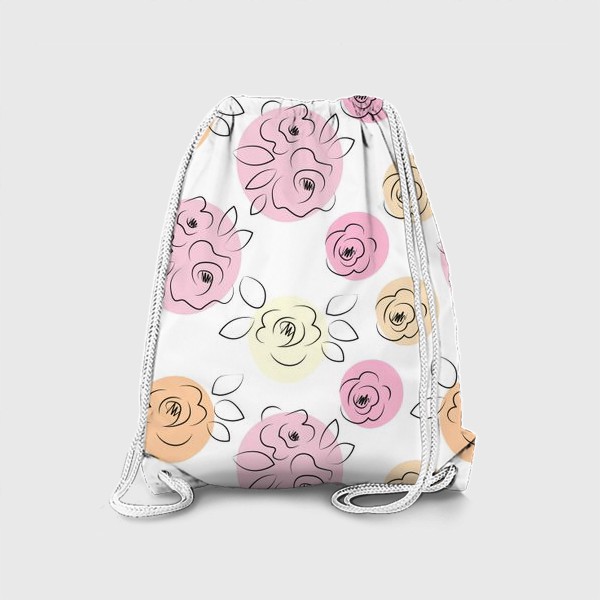 Рюкзак « Розы.Бесшовный принт с цветами.Абстракция.»