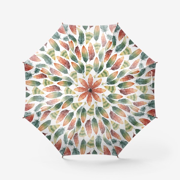 Зонт «Перья в стиле бохо»