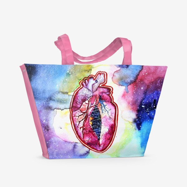 Пляжная сумка «Космическое сердце»