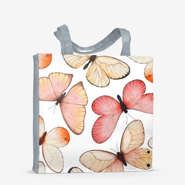 Сумка-шоппер «Бабочки на белом»