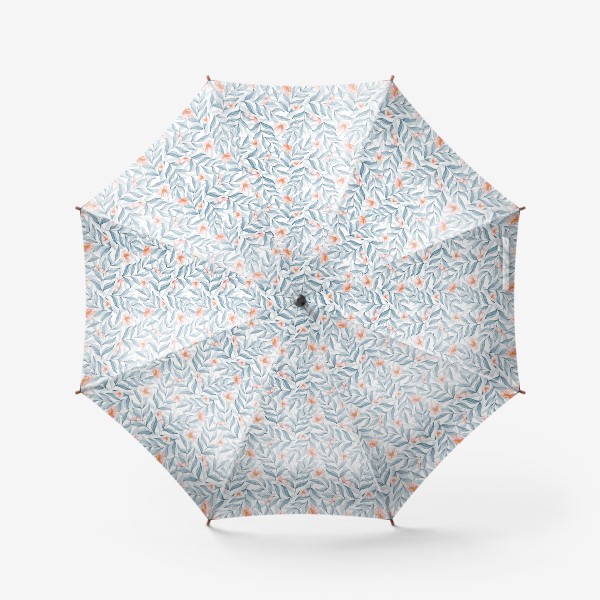 Зонт «Нежные цветы и листья»
