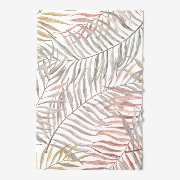 Полотенце «Листья пальмы на белом»