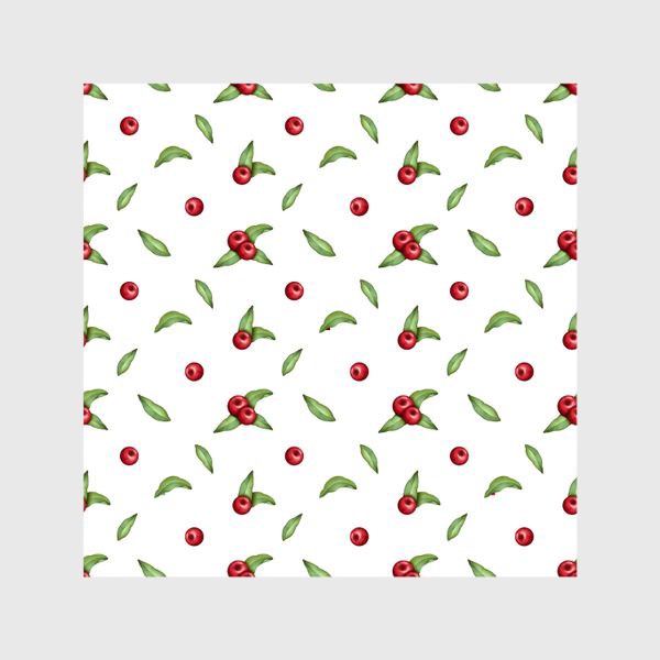 Шторы «Красные ягоды на белом»