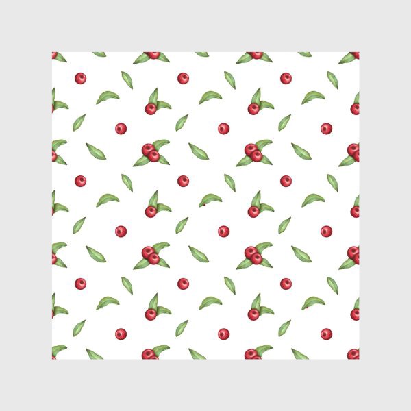 Скатерть «Красные ягоды на белом»
